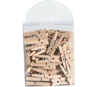 50 mini pinces a linge 2.5cm nature - chaks 0610 Gris G