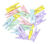 50 Mini pinces à linge pastel en bois décoration DIY Marque C TOP MULTICOLORE G