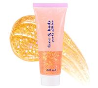 50 Ml Body Glitter Gel, Gel Paillettes Visage, Couleur Vive Saturation | Paillettes Chunky Holographique Laser Poudre, pour Noël, les Bals Masqués, Fêtes et le Carnaval (Orange)