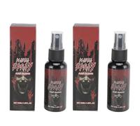 50 Ml de Faux Sang Pulvérisateur, Halloween Washable Fake Blood Makeup 2pcs, Portable Washable Effects Washing Affice Paint Corps Blood Splatter pour les Vêtements Zombie
