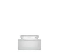 50 ml pot « Édition Platine », verre, givré, ouverture : fermeture à vis