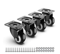 50 mm roulettes pivotantes pour Meuble sans Frein丨Jusqu'à 250 kg丨Lot de 4