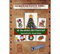 50 modèles de Pixel Art - Spécial Noël - Fond Blanc - La Manufacture du Pixel