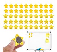 50 Morceaux De Carreaux D'Étoiles Jaunes, Patchs Magnétiques Multifonctionnels Créatifs, Mini, Mini, Patchs De Réfrigérateur Mignon, Pour Le Bureau Et L'École.