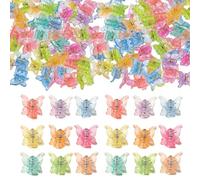 50 Morceaux De Papillons En Plastique Grabs Clips, Mini Pinces À Cheveux Colorées, Accessoires De Cheveux À La Mode Pour Filles, Décoration De Coiffure Fixe Réutilisable.