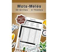 50 Mots-mélés à thème - Livre de poche - Mots mélangés: Livre de poche de voyage, petites et moyennes grilles, 5 thèmes (villes d'Europe, animaux, plantes...)