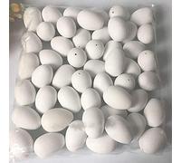 50 oeufs de Pâques coquilles d'oeufs peintes à la main oeufs de Pâques colorés Simulation oeuf oeuf en plastique coquille d'oeuf maternelle à la main bricolage Doodle oeuf de pâques couleur blanche