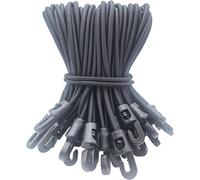 50 Pack Bungee Cord Bungee Cord With Hooks 6 Inch Small Tarpaulin Hooks (Black)