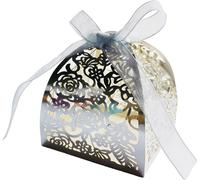 50 Pack Laser Cut Roses Wedding Favor Boxes, Mini Cadeau Boxes Pour Bridal Shower Anniversaire Fête de Mariage