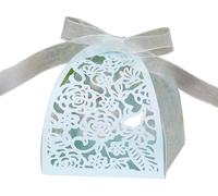 50 Pack Laser Cut Roses Wedding Favor Boxes, Mini Cadeau Boxes Pour Bridal Shower Anniversaire Fête de Mariage