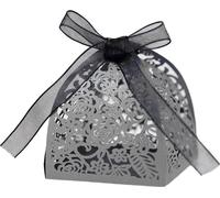 50 Pack Laser Cut Roses Wedding Favor Boxes, Mini Cadeau Boxes Pour Bridal Shower Anniversaire Fête de Mariage