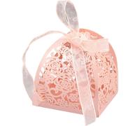 50 Pack Laser Cut Roses Wedding Favor Boxes, Mini Cadeau Boxes Pour Bridal Shower Anniversaire Fête de Mariage