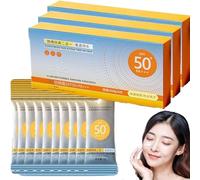 50 pack Mini Suncreen Travel Size SPF 50+, Ultra Light UV Protetion Mini Sun Cream, imperméable et non-grasse durable pour le visage et le corps (3PC)