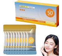 50 pack Mini Suncreen Travel Size SPF 50+, Ultra Light UV Protetion Mini Sun Cream, imperméable et non-grasse durable pour le visage et le corps (1PC)