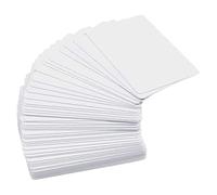 50 Pack Premium Blank PVC Cards, CR80 30Mil Graphic Quality White Plastic Cards for Photo ID Badge Printers