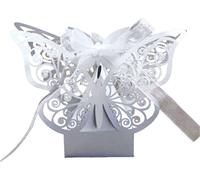 50 packs de grands papillons découpés au laser pour les boîtes de faveur de mariage, boîtes cadeaux de bonbons au chocolat