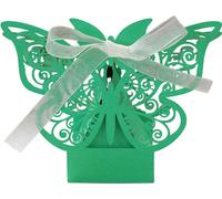 50 packs de grands papillons découpés au laser pour les boîtes de faveur de mariage, boîtes cadeaux de bonbons au chocolat