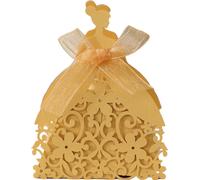 50 Packs Design Créatif 3D Mariage Sucreries Chocolat Faveur Boîtes, Traitement Chocolat Boîtes Cadeaux