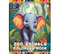 50 Pages Bold and Easy Zoo Animal Coloring Book Gift for Adults Kids Men Women Boys Girls Teens Youth Jungle Wildlife Animals Coloring Book Fun Wild ... Activity Pages for Birthday Holiday Present