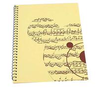 50 pages Cahier de manuscrit de notation musicale, Cahier de musique manuscrit ( ours jaune)