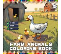 50 Pages Cute Farm Animals Coloring Book Gift for Kids Boys Girls Teens Children Youth Bold and Easy Farm Lover Coloring Activity Book for Kids Ages ... Animals Cow Sheep Coloring Sheets for Farmers