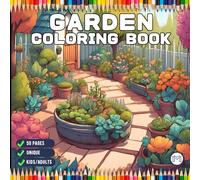 50 Pages Cute Kawaii Garden Coloring Book Gift for Adults Kids Men Women Boys Girls Teens Youth Cool Garden Coloring Sheets for Children Bold and Easy ... Relief Nature Lover Garden Coloring Book