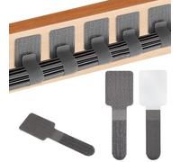 50 Paires Attache Cable Adhesif, Gestion des câbles sous Le Bureau, Réutilisables Réglable Cable Management Attache, pour la Gestion des Câbles de PC, les Cordons D'organisation, la Télévision