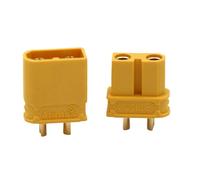 50 Paires Connecteur imperméable XT3DUD 2 mm 15A Plug féminin Masculin plaqué en cuivre Compatible avec RC Drone Racing Lipo Compatible avec des pièces de Drones communes(50 Pairs)