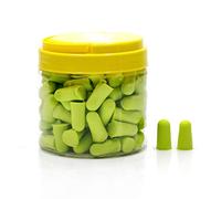 50 paires de bouchons d'oreille en mousse souple, réduction du bruit, protection auditive confortable pour la maison, les voyages, le travail, vert clair, orange, rouge (Vert clair)