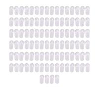 50 Paires de Pantoufles jetables antidérapantes Portables à Semelle épaisse pour la Maison, Le Spa, l'hôtel, Les invités de fête, Blanches (Tableau Blanc Non tissé 3MM)