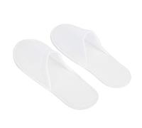 50 Paires de Pantoufles Jetables Portables, Taille Unisexe, Pantoufles Jetables pour Hommes et Femmes, Pantoufles Antidérapantes pour les Clients des Hôtels et des(30*20*10cm-Peluche brossée 3MM)