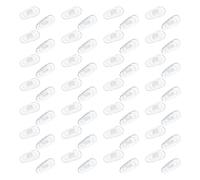 50 Paires Plaquettes Nasales en Silicone, Modèle Ovale à Pression | Remplacement Rapide à Domicile, Surface Facile à Nettoyer, pour Montures Plastiques à Branches
