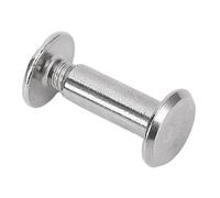 50 Paires Rivet Stud Set M3.5, Rivets en Acier Inoxydable, Bouton à Vis à Tête Ronde Plate, Reliure Pratique pour Fabrication en Cuir, Vêtements, Artisanat