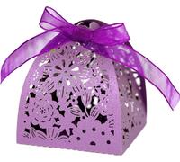 50 paquets de boîtes de faveur de mariage boîtes découpées au laser, petite boîte de faveur de fête, boîtes de cadeau de chocolat de bonbons