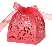 50 paquets de boîtes de faveur de mariage boîtes découpées au laser, petite boîte de faveur de fête, boîtes de cadeau de chocolat de bonbons