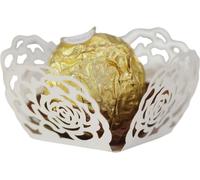 50 paquets de papier rose découpé au laser Boîtes de faveur pour chocolats de mariage, mini-conteneurs de bonbons Boîtes cadeaux