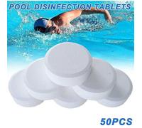 50 Pastilles de Chlore Multifonction, Désinfection Instantanée pour Baignoire, Piscine et Spa, pratique et efficace Odipie