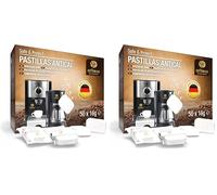 50 Pastilles de détartrage pour Delonghi, Tassimo, Bosch, Krups, Philips, Dolce Gusto, Senseo, Jura, Siemens, Miele machines à café automatiques et cafetières - Coffeeano détartrantes (Lot de 2)