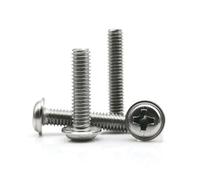 50 pc M2 M2.5 M3 M4 M5 M6 DIN967 304 A2 Acier Inoxydable PWM Rondelle Rondelle Tête Vis Boulon avec Collier Rembourré(14mm,50pcs M3)