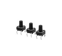 50 pcs 6 * 6 * 8.5mm DIP 12V 0.5A Push Button Switch 4 PIN Tactile Tact Direct Plug-in Self-Reset Interruptor NWPNLXEA