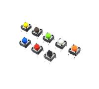 50 pcs 6 * 6 * 9mm 4PIN sept couleurs électronique intelligente commutateurs tactiles bouton poussoir SMD interrupteur Tact commutateur