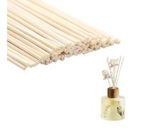 50 Pcs Bâtons Diffuseur Roseau, Batonnets Diffuseur Parfum, Recharge Diffuseur Bâtonnet pour Cuisine, Bain, Salon, Couleur Naturelle (25cm*3mm)