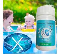 50 Pcs/Boîte Pastilles de Chlore Choc pour Piscine Natation Désinfection De Piscine Pastille De Nettoyage De Chlore