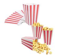 50 Pcs Boîtes à Popcorn, Sachet Pop Corn en Papier, Bonbons Boîtes, Boîtes à Popcorn en Carton pour Fête, Anniversaires, Soirées Cinéma,Collations, Frites (9 x 7 x 16 cm)
