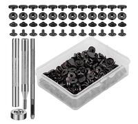 50 Pcs Boutons Pression, Kit De Boutons-Pression En Cuir 10 mm | Pince à Aiguille à Point De Verrouillage en Plastique Marqueurs De Points pour Le Crochet Et Le Tricot
