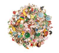 50 Pcs Breloques Creation Bijoux Acier Inoxydable Pendentif Assortis | Finition emaillee brillante, Formes mixtes aleatoires, Acier inoxydable robuste, Assemblage facile, Multiples usages