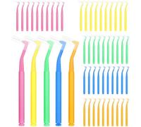 50 Pcs Brossettes Interdentaire, 5 Tailles Brossette Dentaire Angle, Brosse Interdentaire Outil De Nettoyage De Dents Pour Inter Dentaire Hygiène Interdentaire (5 Couleurs)