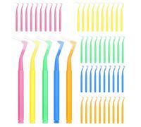 50 Pcs Brossettes Interdentaire, 5 Tailles Brossette Dentaire Angle, Brosse Interdentaire Outil de Nettoyage de Dents pour Inter Dentaire Hygiène Interdentaire (5 Couleurs)