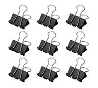 50 Pcs Bulldog Clips, 25mm Petits Clips De Reliure, Clips Pliables Noirs Clips De Papier Fixes En Métal Pince