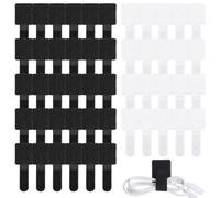 50 Pcs cable Management, organiseur câbles sous le bureaus,fixations Pour Câbles, Gestion Des Câbles De Bureau, Autocollants, Attaches en Nylon, Réutilisables